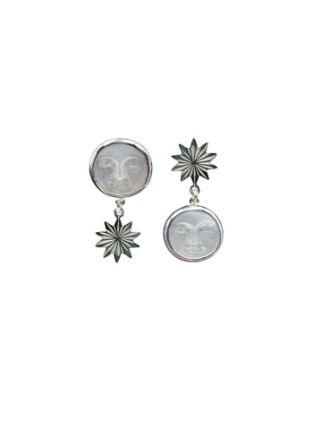 Topsy Turvy Moon & Stars Earrings